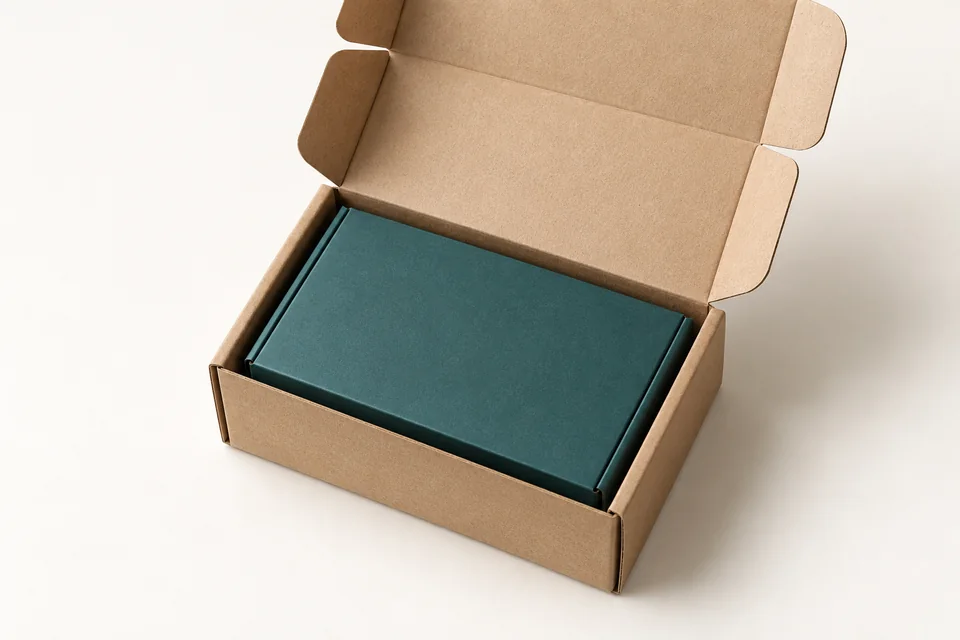 Hộp mailer vừa sát hộp sản phẩm nhỏ với khoảng bảo vệ gọn
