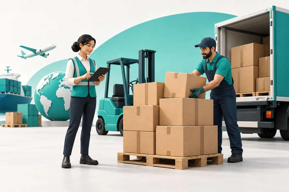 Minh họa công việc nhân viên xuất nhập khẩu tại SquareBag