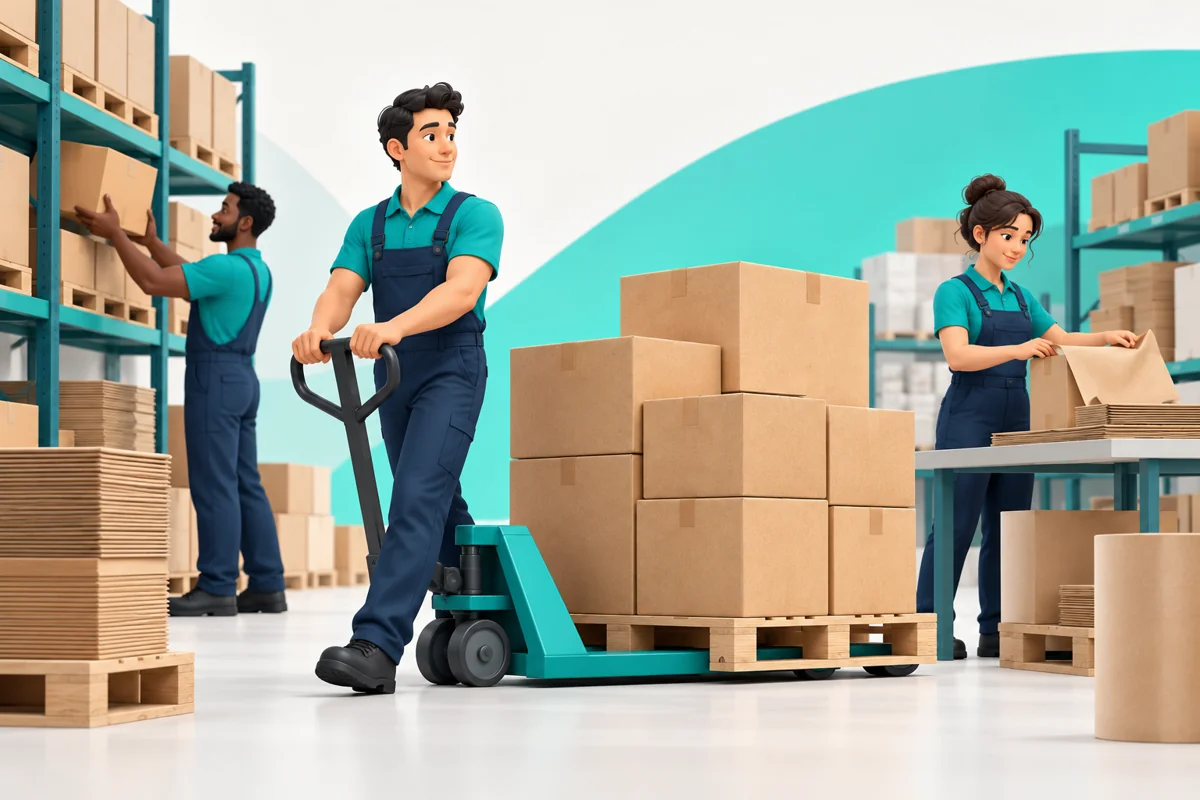 Minh họa công việc nhân viên thủ kho tại SquareBag